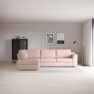 Friday - 2,5-sits soffa med divan vänster - Rosa