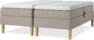 Delux Sense - Ställbar säng, dubbelsäng med bäddmadrass - Beige