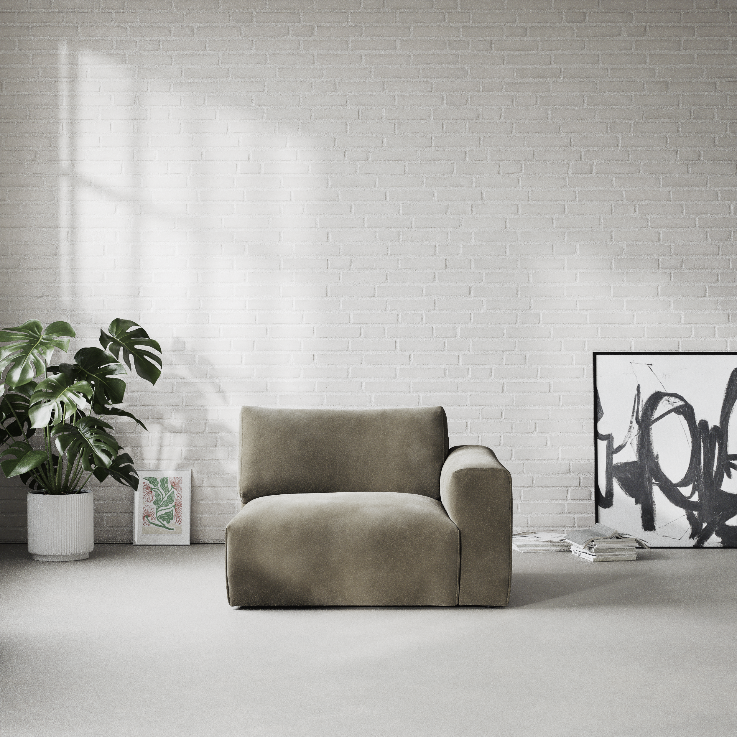 Free - 1,5-sits med armstöd höger - inspiration