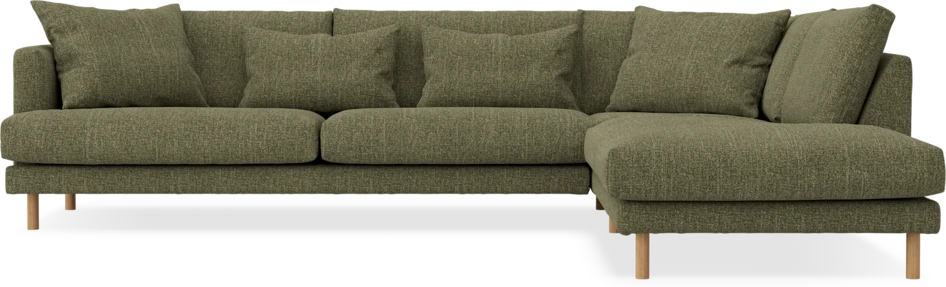 Harper - 3-sits soffa med divan höger - Grön