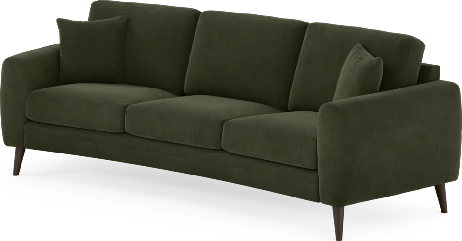 Eden - 3-sits soffa svängd - Grön