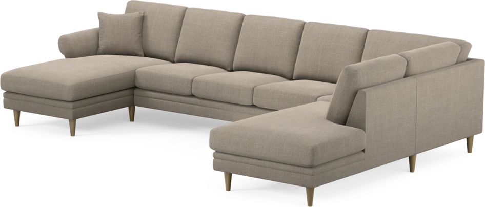 Eden - 3-sits soffa med schäslong vänster och divan höger - Beige