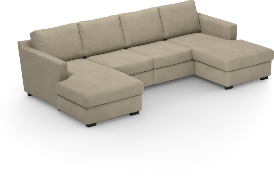Friday - 2-sits soffa med två schäslonger - Beige