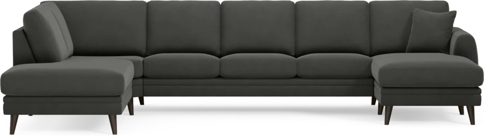 Eden - 3-sits soffa med divan vänster och schäslong höger - Grå
