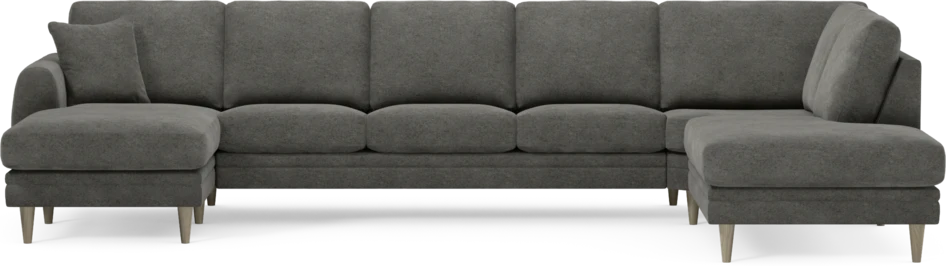 Eden - 3-sits soffa med schäslong vänster och divan höger - Grå