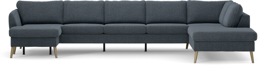 County - 4-sits soffa med schäslong vänster och divan höger - Blå