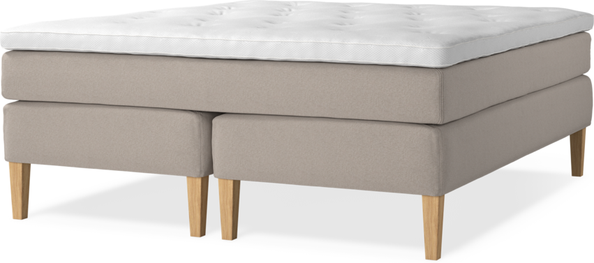 Delux Sense - Kontinentalsäng, dubbelsäng med bäddmadrass - Beige