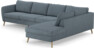 County - 3-sits soffa med divan höger - Blå