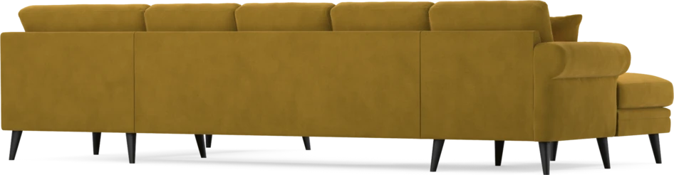 Eden - 3-sits soffa med schäslong vänster och divan höger - Gul