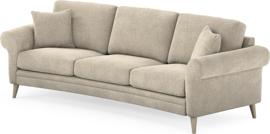 Eden - 3-sits soffa svängd - Beige