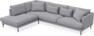 Harper - 3-sits soffa med divan vänster - Grå