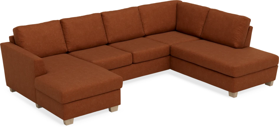 Friday - 3-sits soffa med schäslong vänster och divan höger - Orange