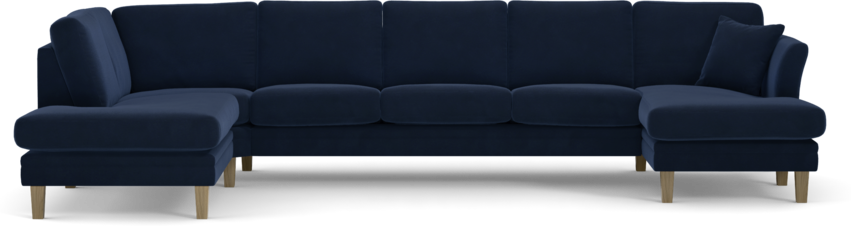 Eden - 3-sits soffa med divan vänster och schäslong höger - Blå