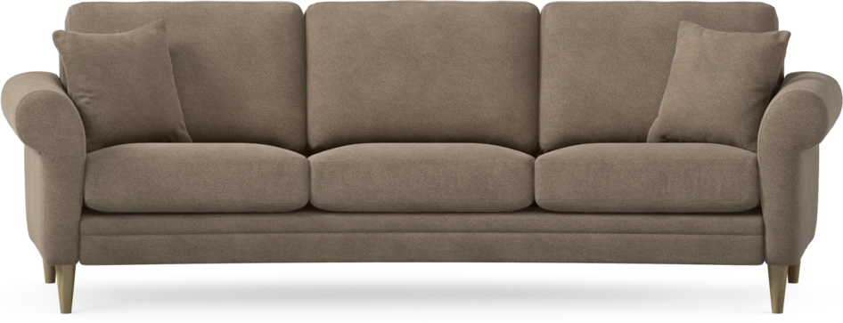 Eden - 3-sits soffa svängd - Brun