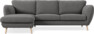 Madison Lux - 2-sits soffa med schäslong vänster - Grå