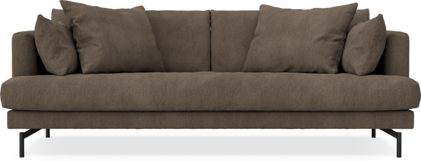 Harper - 3-sits soffa, hel dyna - Brun