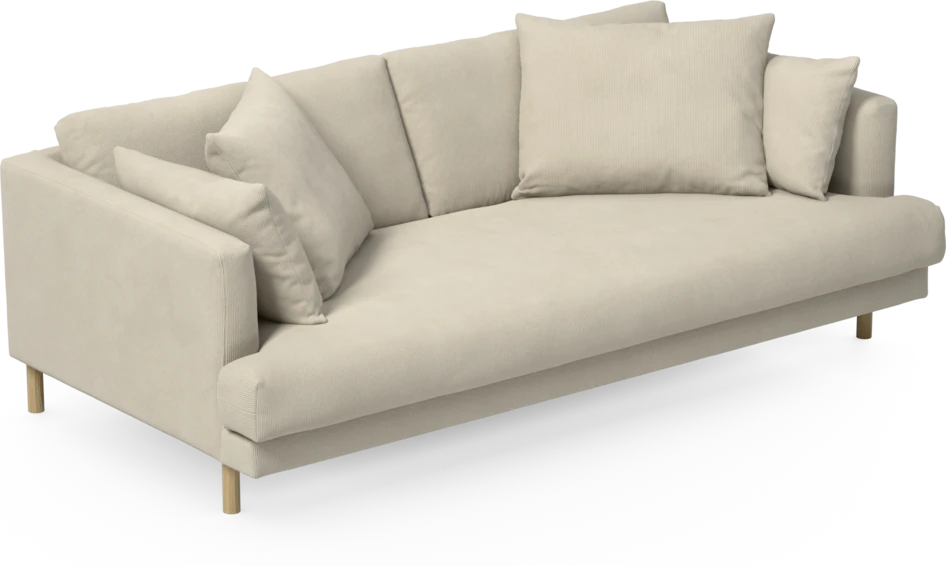 Harper - 3-sits soffa, hel dyna - Vit