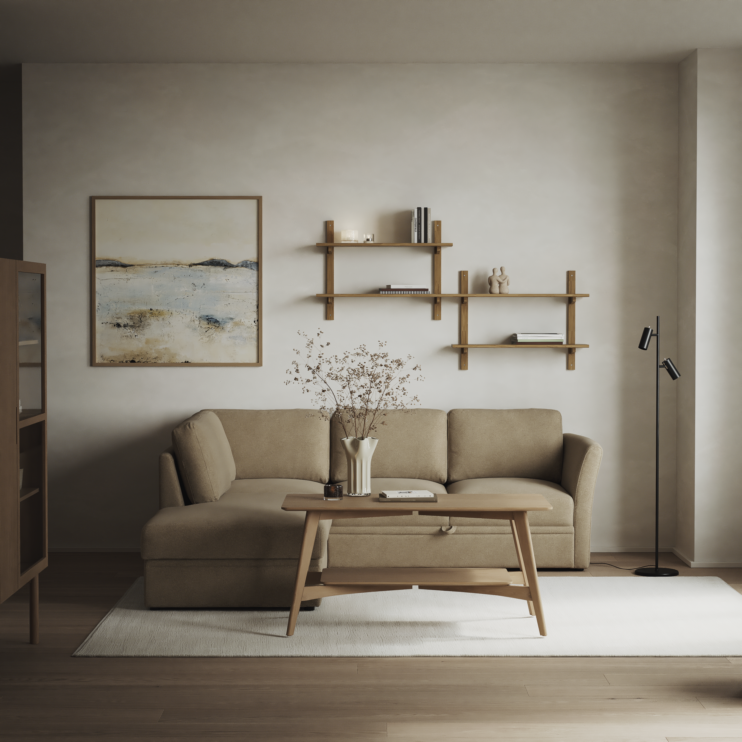 Öland - Bäddsoffa med divan vänster - inspiration
