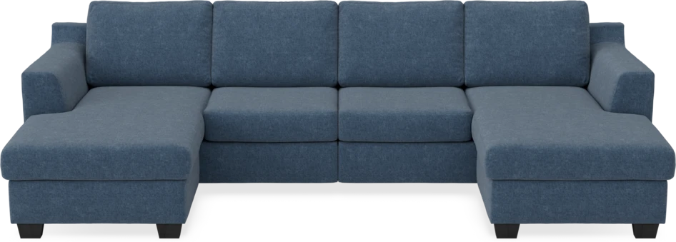 Friday - 2-sits soffa med två schäslonger - Blå
