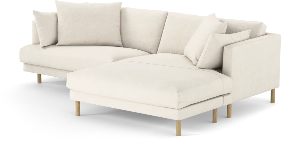 Harper - 4-sits med schäslong XL höger - Vit