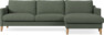 Winston - 3-sits soffa med schäslong, vändbar - Grön