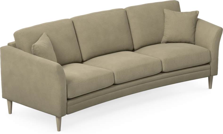 Eden - 3-sits soffa svängd - Beige