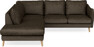 Madison - 2-sits soffa med divan vänster - Brun