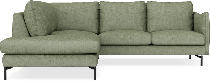 Madison - 2-sits soffa med divan vänster - Grön