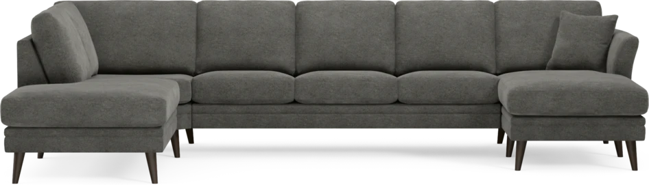 Eden - 3-sits soffa med divan vänster och schäslong höger - Grå