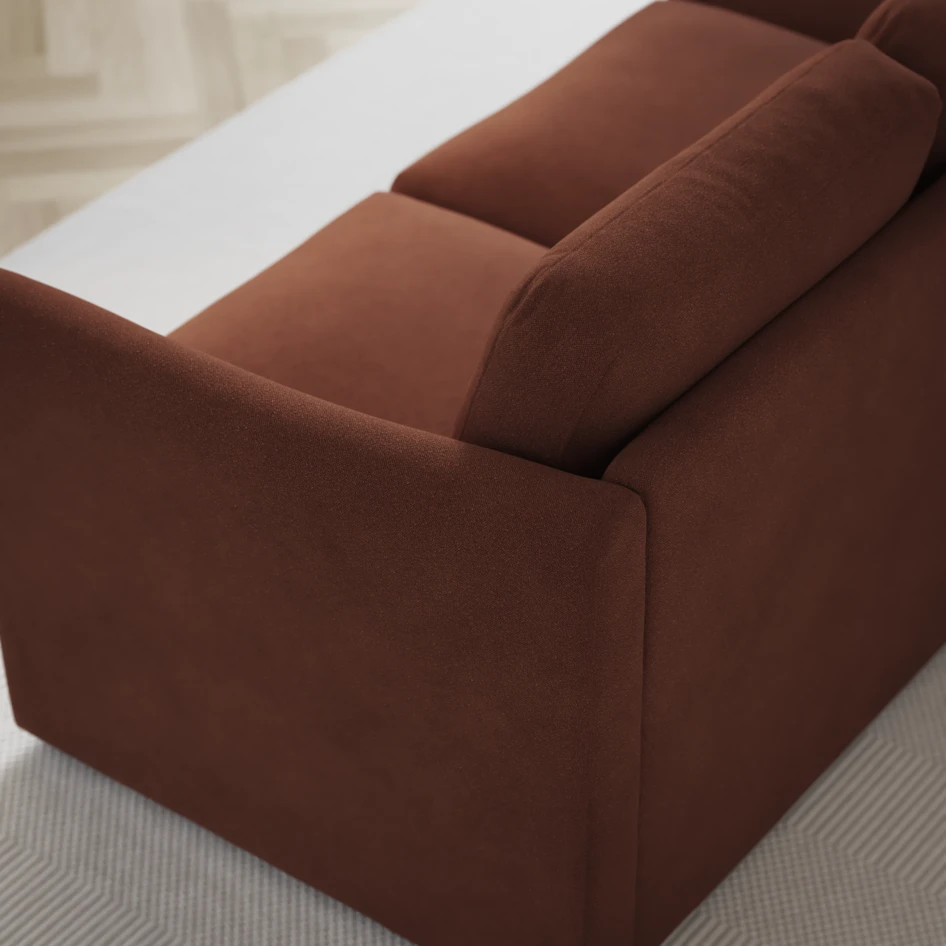 Öland - Bäddsoffa 3-sits, längsbäddad - Orange