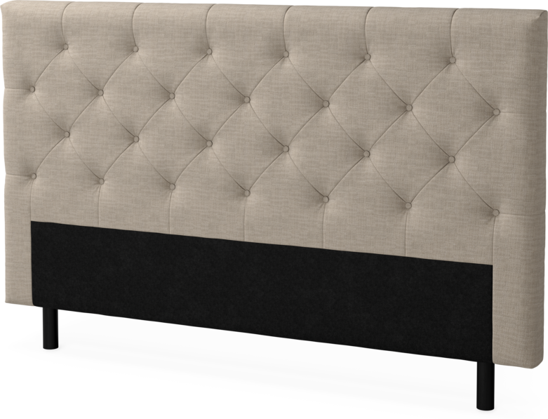 Delux Pikerad Låg - Sänggavel, 90-210 cm - Beige