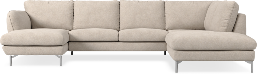 Madison Lux - 2-sits soffa med schäslong vänster och divan höger - Vit