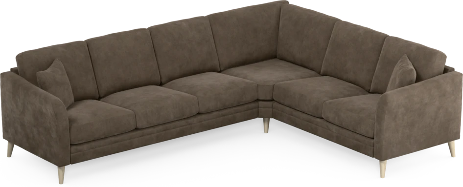Eden - Hörnsoffa, 3+2-sits - Brun