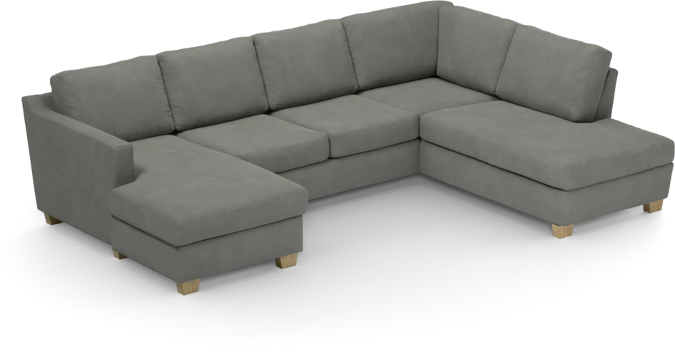 Friday - 3-sits soffa med schäslong vänster och divan höger - Grå