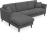 Eden - 2,5-sits soffa med schäslong - Svart