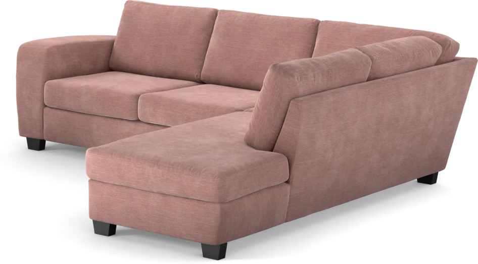 Friday - 2,5-sits soffa med divan höger - Rosa
