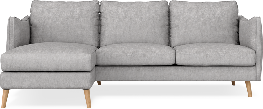 Madison Lux - 2-sits soffa med schäslong vänster - Grå