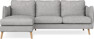 Madison Lux - 2-sits soffa med schäslong vänster - Grå