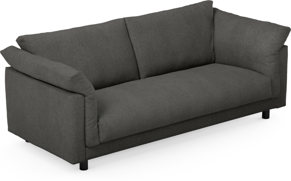 Cherrie - 2,5-sits soffa, hel dyna, fast klädsel - Grå