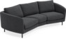 Madison - 3-sits soffa svängd, 70 cm - Svart
