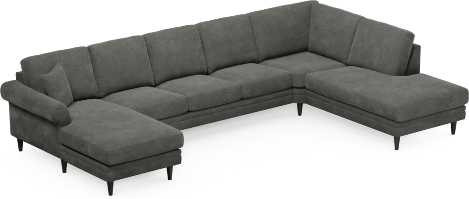 Eden - 3-sits soffa med schäslong vänster och divan höger - Grå