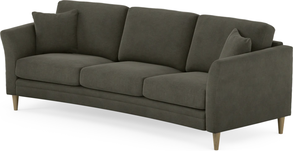 Eden - 3-sits soffa svängd - Grå