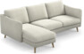 Madison Lux - 2-sits soffa med schäslong vänster - Vit