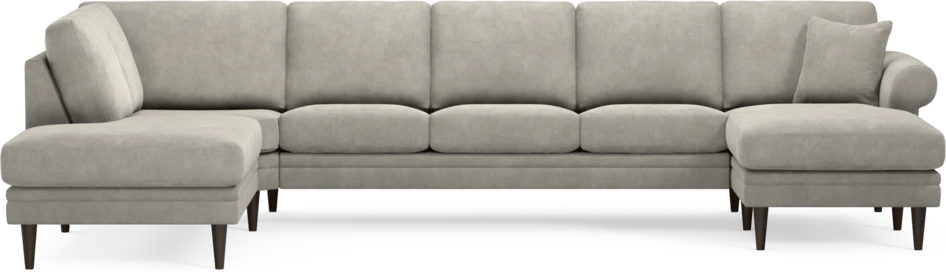 Eden - 3-sits soffa med divan vänster och schäslong höger - Grå