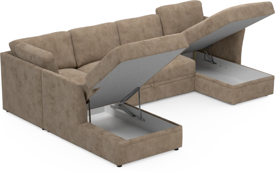 Öland - Bäddsoffa med divan vänster och schäslong höger - Beige