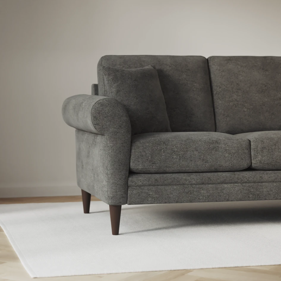 Eden - 3-sits soffa svängd - Grå