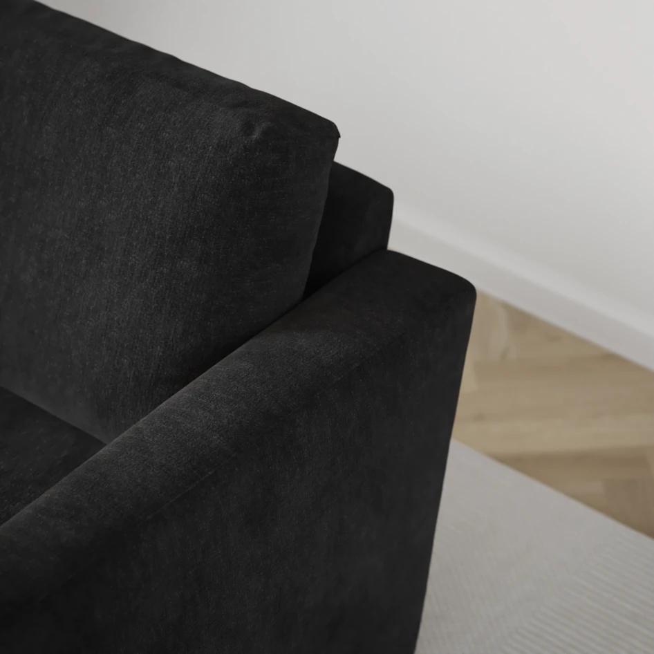 Friday - 2,5-sits soffa med divan höger - Blå