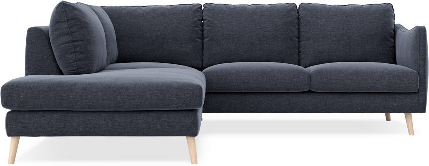 Madison - 2-sits soffa med divan vänster - Blå