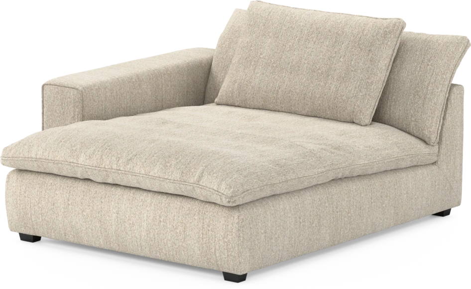 Bellora - Schäslong XL med armstöd vänster - Beige