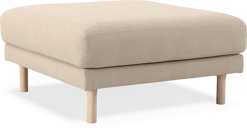 Willow - Fotpall, fast klädsel - Beige